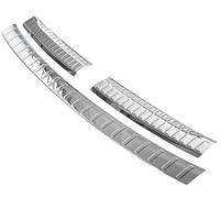 RECAMBO Protezione per paraurti in acciaio inox, adatta per Audi Q4 e-tron Sportback BJ dal 2024 > set da 2 pezzi in effetto cromato lucido per paraurti interno ed esterno con superficie liscia e