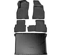 Recambo Set di tappetini in gomma e vasca per bagagliaio adatti per Fiat DOBLO II, 5 posti, tipo 263, a partire dal 2010 100% tappetini per auto e bagagliaio in TPE antiscivolo di alta qualità,