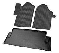 RECAMBO Set di tappetini in gomma e vasca per bagagliaio adatti per Mercedes Classe V Marco Polo, W447 | a partire dal 2014 100% tappetini per auto e bagagliaio in TPE antiscivolo di alta qualità,