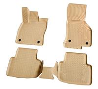 Recambo Tappetini Auto in gomma 3D compatibili con Skoda Octavia III | tipo 5E | dal 2012 > | Tappetini in gomma | su misura | con bordo | Beige