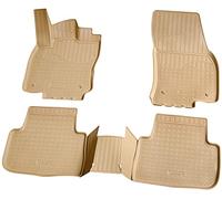 Recambo Tappetini Auto in gomma 3D compatibili con VW Tiguan II | AD1 | anno di costruzione a partire dal 2016 > | Tappetini Auto in gomma | su misura | con bordo | Beige