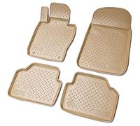 Recambo - Tappetini auto in gomma 3D | su misura | con bordo | colore beige