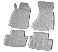 Recambo Tappetini in gomma 3D compatibili con Audi A4 B8 8K | B9 8W | Limo Avant | dal 2007 > | tappetini auto in gomma | su misura | con bordo | grigio