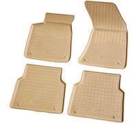 Recambo Tappetini in gomma 3D compatibili con Audi A8 D4 4H | anno di costruzione 2010-2017 | Tappetini in gomma | su misura | con bordo | beige