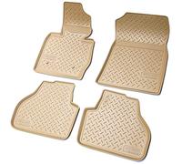 Recambo Tappetini in gomma 3D compatibili con BMW X3 F25 | anno di costruzione 2010-2017 | tappetini in gomma | su misura | con bordo | beige