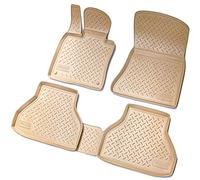 Recambo Tappetini in gomma 3D compatibili con BMW X5 E70 | anno di costruzione 2006 2013 | Tappetini in gomma | su misura | con bordo | beige