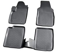 Recambo - Tappetini in gomma 3D compatibili con Fiat Panda, Tipo 169, anno di costruzione 2003-2012, su misura, con bordo, colore nero