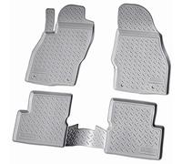 Recambo Tappetini in gomma 3D compatibili con Opel Corsa D Corsa E | anno di costruzione 2006 2019 | Tappetini in gomma | su misura | con bordo | grigio