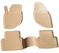 Recambo Tappetini in gomma 3D compatibili con Volvo V70 / XC70 | 2000 2007 | Tappetini in gomma | su misura | con bordo | beige