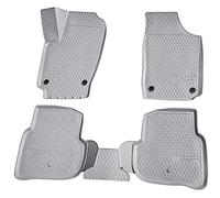 Recambo Tappetini in gomma 3D compatibili con VW Polo | 6R / 6C | anno di costruzione 2009 2017 | Tappetini in gomma | su misura | con bordo | grigio