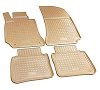Recambo Tappetini in gomma, Tappetini Auto Gomma, Tappeti Auto per Mercedes Classe E W212, S212, 2009-2016, beige con bordo