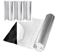 RECAMBO Tappetino isolante in alluminio butilico massimo isolamento acustico: riduce il rumore stradale, vibrazioni, sonagli Autoadesivo anti rombo e bitume 3 rotoli da 50 cm x 400 cm totale 6