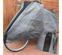 Recambo Telo di copertura 2000 x 1100 mm (200 x 110 cm) in poliestere con custodia adatta per scooter, biciclette ed e-bike - colore grigio/nero - leggero, compatto, riutilizzabile