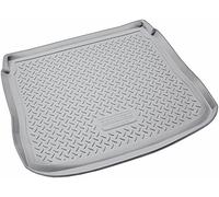 Recambo Vasca baule in gomma Premium per VW Tiguan 5N, anno di costruzione 2007-2016, con fondo standard, su misura con bordo, colore grigio