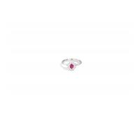 Recarlo Camelia Ring - 18kt White Gold, 0.47ct Ruby, 0.14ct Diamonds