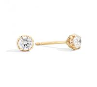 Recarlo E01PX001_G027 18K Yellow Gold Diamond Stud Earrings