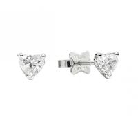 Recarlo E67PX001/036 18K White Gold Heart-Shaped Diamond Earrings