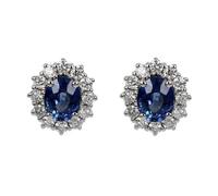 Recarlo E77CC001/ZB 18K White Gold Sapphire and Diamond Earrings