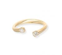 Recarlo R01FN006_G020-14 Women's Open Ring - 18K Yellow Gold, 0.20ct Diamonds