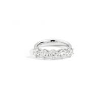 Recarlo R01MZ014/075-14 Women's 5-Stone Diamond Ring - 18K White Gold, 0.75ct