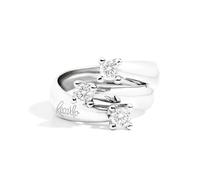 Recarlo R02TY677/040-14 Women's Trilogy Diamond Ring - 18K White Gold, 0.40ct