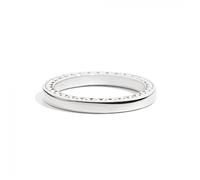 Recarlo W14FD005/B Women's 18K White Gold Wedding Band with Heart Motif