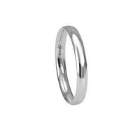 Recarlo W14FS001/BH-21 Women's 18K White Gold Wedding Band with Inner Diamond
