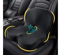 RECAT Cuscino in memory foam per conducente di camion, cuscini per sedia da ufficio con cinghia regolabile, supporto ergonomico per la schiena e sollievo dalla sciatica per lunghi viaggi, essenziale