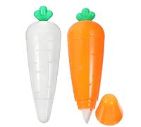 Reccisokz 2 Pezzi Roller Correttore A Nastro, A Forma Di Carota Dei Cartoni Animati, Con Cappuccio Protettivo, Per Cancellare E Correggere,Forniture Scolastiche(Bianco + Arancione)