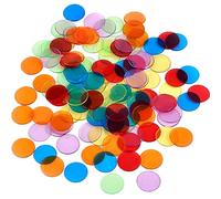 Reccisokz - Set di 120 fiches trasparenti da Bingo, con custodia, colori assortiti.