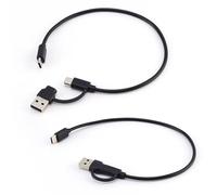 RecDec Confezione da 2 cavi portatili di ricambio 2 in 1 da USB-C a USB-C USB-A ad alta velocità per trasferimento dati Samsung T9 SanDisk Crucial X9 Western Digital External Solid State Drive USB 3.2