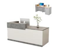 Reception con cassetti chiudibili e contenitore, ideale per ufficio, reception o strutture di formazione, 140 x 60 x 100 cm, design elegante e funzionale