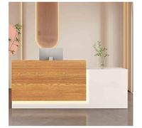 Reception con luci a LED, armadietti con serratura e ripiani aperti, moderna scrivania per casa, ufficio, salone, negozio al dettaglio, hall dell'hotel, centro business (A1, 119,9 x 60,9 x 99,8 cm