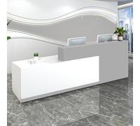 Reception Desk con cassetti e armadietti chiudibili, Reception per Spa, Salone, Studio Legale, Hotel, Istituzione