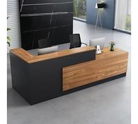 Reception Desk Modern Front Desk Commercial Reception Bancone Legno Checkout Table per Ufficio Lobby Salon 71 Pollici