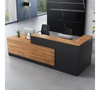 Reception Desk Modern Front Desk Commercial Reception Bancone Legno Checkout Table per Ufficio Lobby Salon 71 Pollici