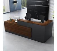 Reception Desk Modern Front Desk Commercial Reception Bancone Legno Checkout Table per Ufficio Lobby Salon 71 Pollici