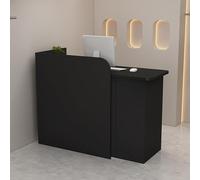Reception Desk Negoziation Table Computer Mobili Cash Register Counter Lockable Drawer Welcome Desk for Office & Beauty Black 80 x 50 x 100 cm Design moderno durevole e elegante