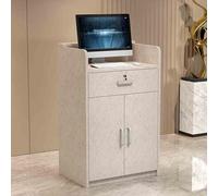 Reception Desk Negoziation Table Lockable Drawer Ample Storage Space Light Pink 60 cm / 23,6 pollici Perfetto per Salone e Reception Area Elegante e funzionale