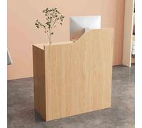 Reception Desk Negoziation Table Retail Checkout Contatore con serratura Drawer 80 cm Marrone chiaro Mobili per Ufficio per Salone Lobby & Business UseStylish & Functional