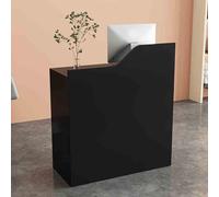 Reception Desk Negoziation Table Retail Checkout Counter with Lockable Drawer Office Lobby Mobili Nero 80 cm/31,5 in Design moderno per salone e ufficio