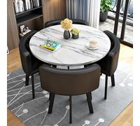 Reception Desk Negoziation Table Round Dining Table for 4 Black Color Modern Conference Mobili Ufficio Versatile e Casa Use Elegante e Design funzionale