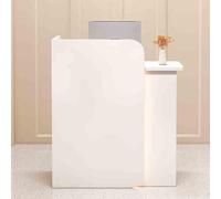 Reception Desk with Lockable Drawer 100 cm White Negoziation Table for Store Salon Office Checkout Counter Design moderno durevole e funzionale