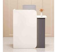 Reception Desk with Lockable Drawer Grey Negoziation Table for Store Salon Office100 cm (39,4 pollici) Modern Checkout Counter