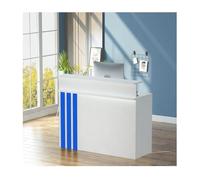 Reception - Espositore da banco a doppio strato, con cassetto di chiusura, per ingresso e sala d'attesa, altezza 120 cm