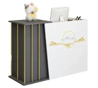 Reception, I Cassetti Di Grande Capacità Sono Adatti a Tutti I Tipi Di Uffici Mostre, Ecc. E Sono Convenienti per Fornire Servizi Di Consulenza E Orientamento Ai Vi(Size:120cm,Color:Iron Ash Printing)