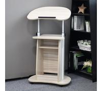 Reception-leggio, Reception, Reception Moderna, Scrivania da Leggio Cerimoniale per Host, Piccola Reception per Piccoli Spazi, per Campus Aziendale, Saloni Spa E Hall, White+Maple