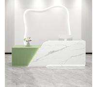 Reception moderno con bancone anteriore, tavolo pagamenti da 180 cm per hotel, saloni di bellezza, negozi al dettaglio, mobili eleganti per servizio clienti M-Left