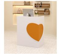 Reception modulare per negozi di abbigliamento e fioristi, altezza 90 cm, pannello rialzato su 3 lati, cassetti con chiusura nascosta, design spazioso per un servizio clienti elegante