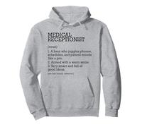 Receptionist medico Definizione di lavoro personalizzato divertente Felpa con Cappuccio